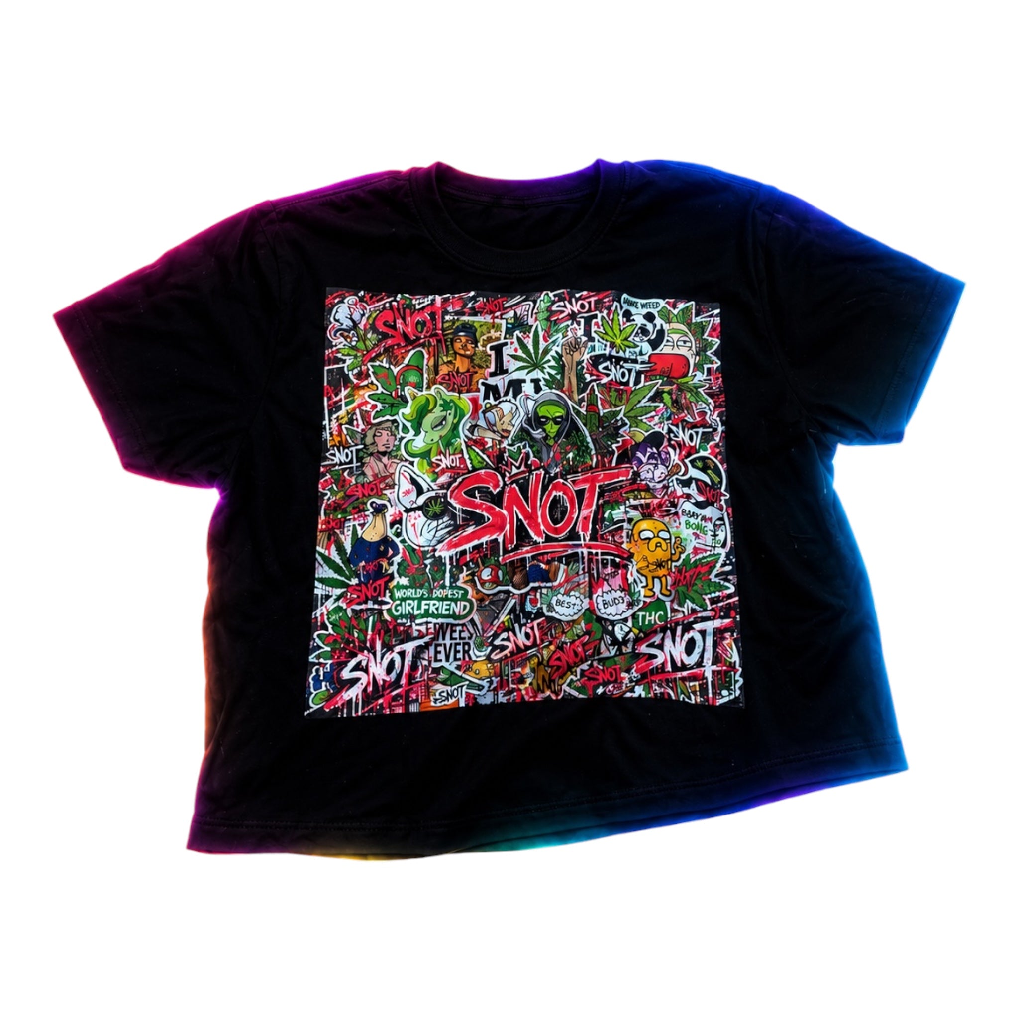 SNOT Girls Graffiti Crop Tee